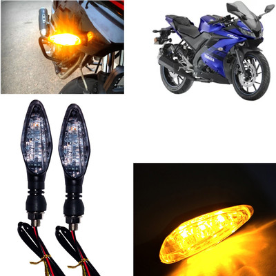 Pious Front, Rear, Side LED Indicator Light for Yamaha Universal For Bike(Amber)