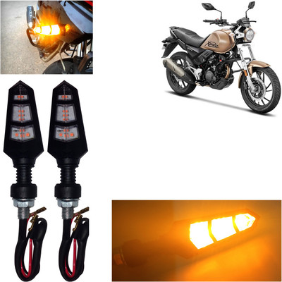 DvineAutoFashionZ Front, Rear, Side LED Indicator Light for Hero Universal For Bike(Amber)