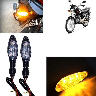 Pious Front, Rear, Side LED Indicator Light for Hero Splendor Plus(Amber)