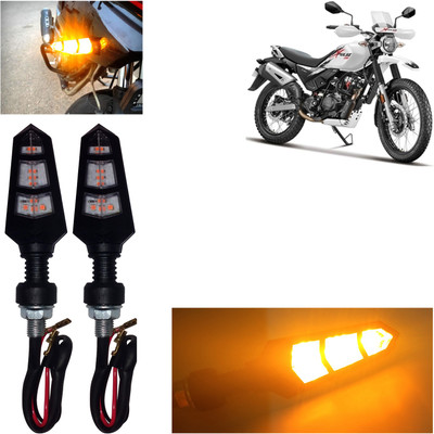 DvineAutoFashionZ Front, Rear, Side LED Indicator Light for Hero Universal For Bike(Amber)