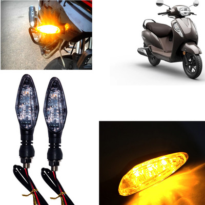 Pious Front, Rear, Side LED Indicator Light for Suzuki Access 125(Amber)