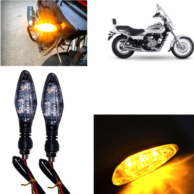 Pious Front, Rear, Side LED Indicator Light for Bajaj Universal For Bike(Amber)