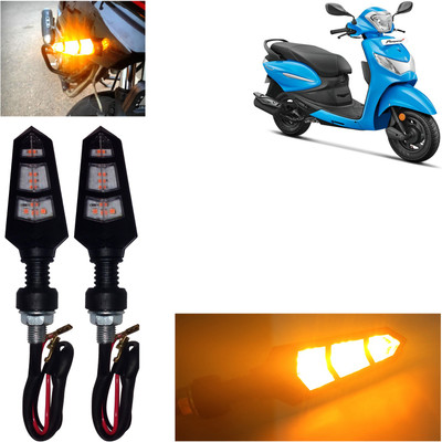DvineAutoFashionZ Front, Rear, Side LED Indicator Light for Hero Universal For Bike(Amber)