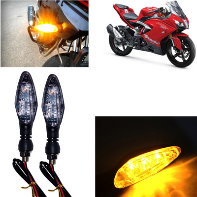 Pious Front, Rear, Side LED Indicator Light for TVS Universal For Bike(Amber)