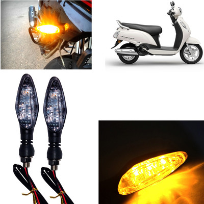 Pious Front, Rear, Side LED Indicator Light for Suzuki Access(Amber)