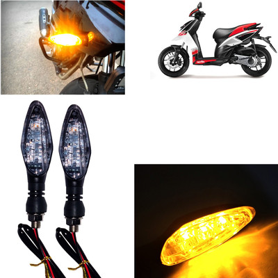 Pious Front, Rear, Side LED Indicator Light for Universal For Bike Universal For Bike(Amber)