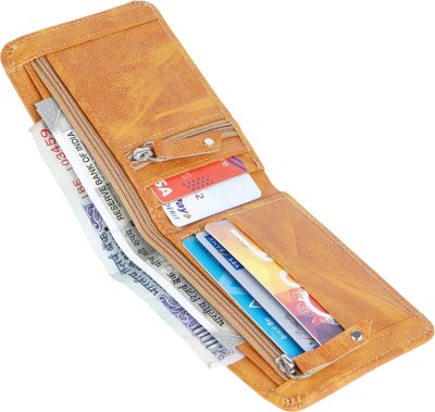 DENNY BLACQ Men Casual Tan Artificial Leather Wallet(3 Card Slots)