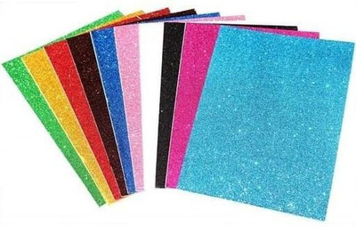 Craftwings Glitter Sheet (Pack of 10) 14 cm Acrylic Sheet(20 mm)