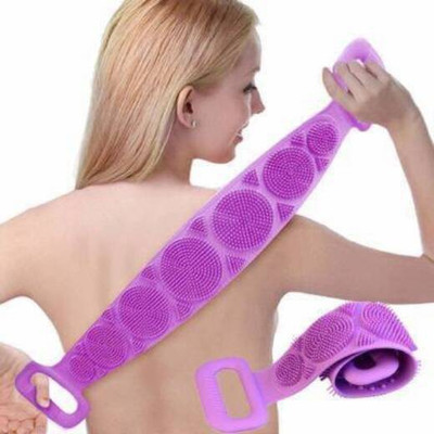 MindsArt Silicone Body Back Scrubber Double Sidtb Bathing Backing Scrubber Brush belt