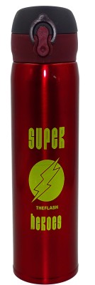 Johnnie Boy Super Hero 500 ml Water Bottle (Set of 1, Red) 500 ml Bottle(Pack of 1, Red, Steel)