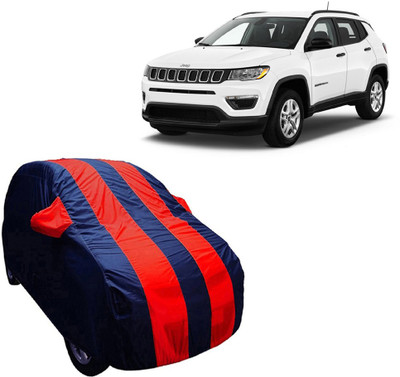 ABS AUTO TREND Car Cover For Jeep Compass (With Mirror Pockets)(Blue, Red)