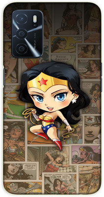 iprinto Back Cover for Oppo A53s 5G, Oppo A16 wonder woman Back Cover(Yellow, Hard Case, Pack of: 1)