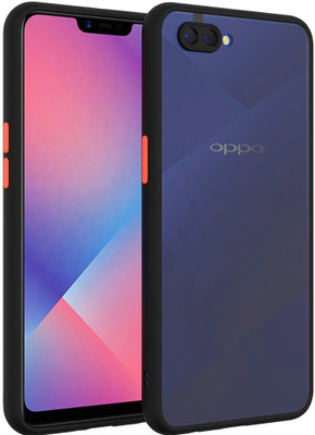 Lilliput Back Cover for Realme C2, Oppo A1k Matte Smoke Case(Black, Camera Bump Protector)
