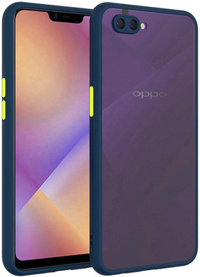 Lilliput Back Cover for Realme C2, Oppo A1k Matte Smoke Case(Blue, Camera Bump Protector)