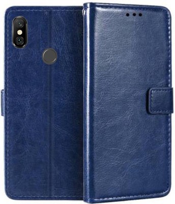 MG Star Flip Cover for Mi Redmi Note 5 Pro(Blue, Shock Proof, Pack of: 1)