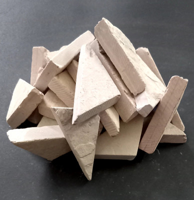 Autoprofile A. P Natural Limestone Triangle Slate Chalk Pencil Red Writing Chalk Slate Pencil(26 Sticks)