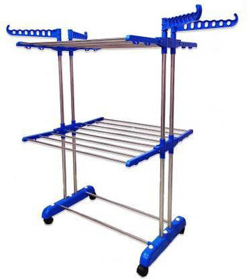 Best 4U Steel, Plastic Floor Cloth Dryer Stand B2SS-2T-402080(2 Tier)