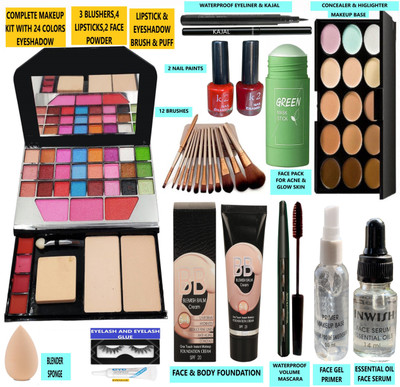 INWISH COMPLETE FACE MAKEUP COMBO SET WITH ALL MAKEUP ESSENTIAL PRODUCTS A26SET26-5(26 Items in the set)