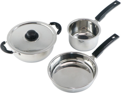 Flipkart SmartBuy Cookware Set(Steel, 3 - Piece)