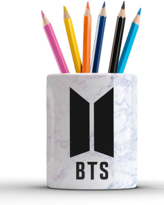 Shieldsmore 1 Compartments ceramic Pen Stand(White)