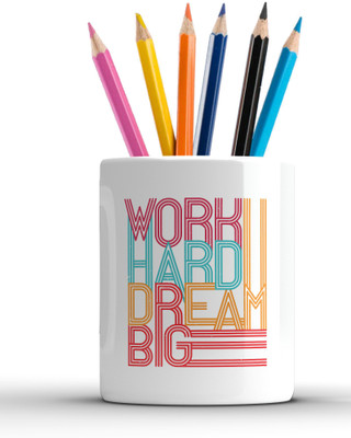 Shieldsmore 1 Compartments ceramic Pen Stand(White)