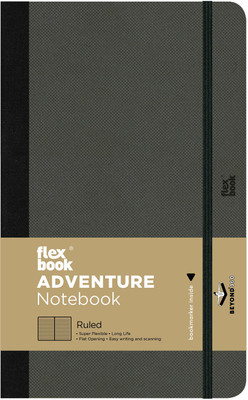 Flexbook Medium Size 13x21cm Adventure Series 85gsm Beyond 360 Degree Flexible Book-size Notebook Ruled 192 Pages(Off Black)