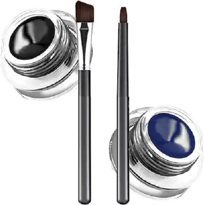 NADJA ULTRA SOFT MATTE FINISH GEL EYE LINER BLUE & BLACK WITH BRUSH 7.6 g(BLUE, BLACK)