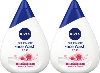 NIVEA MILK DELIGHT ROSE FACE WASH 100 ML X 2 Face Wash