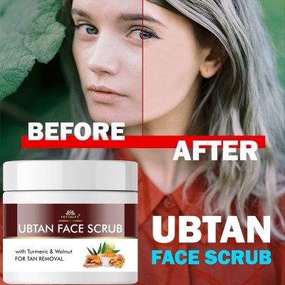INTIMIFY Ubtan Face Scrub for Tan Removal, Whitening Dead Skin & Blackhead Remover Scrub(100 ml)