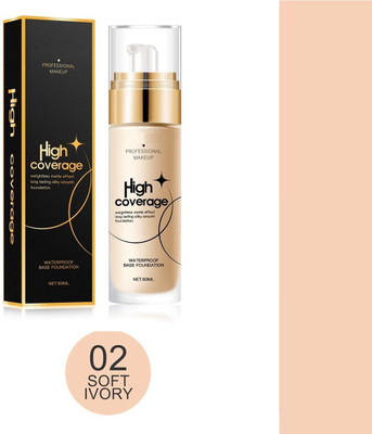 New.You High Coverage Waterproof Base Foundation Weightless Smooth & Velvet Touch Foundation(Soft Ivory, 60 ml)