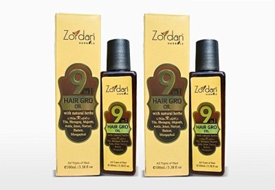 ZORDAN Hair Gro Oil 9 IN 1 (100 ml X 2) Hair Oil(200 ml)