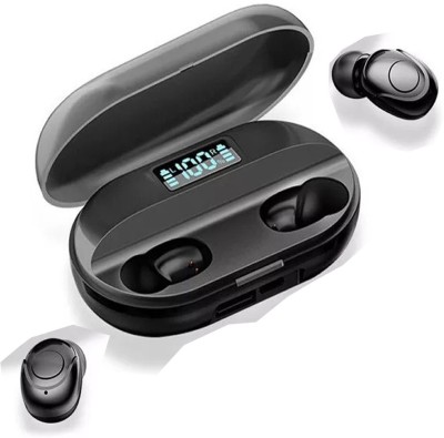 EYNK Power Bank, Voice Assistant, LED Display, IPX4,48H Playtime,TWS Earbuds Bluetooth Headset(Black, True Wireless)