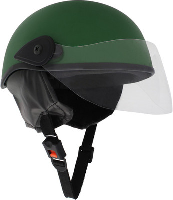 Sage Square Multi-Purpose Half Helmet Motorsports Helmet(Green Matte)