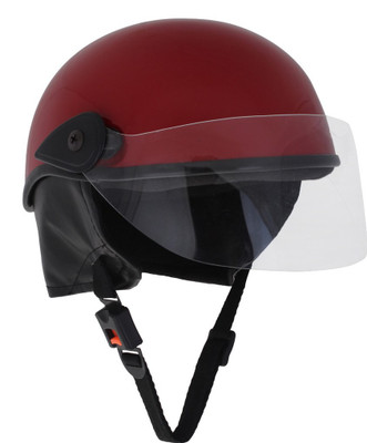 Sage Square Multi-Purpose Half Helmet Motorsports Helmet(Red Glossy)
