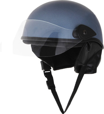 Sage Square Multi-Purpose Half Helmet Motorsports Helmet(Blue Metallic Matte)