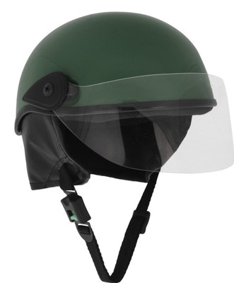 Sage Square Multi-Purpose Half Helmet Motorsports Helmet(Green Glossy)