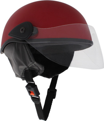 Sage Square Multi-Purpose Half Helmet Motorsports Helmet(Red Matte)