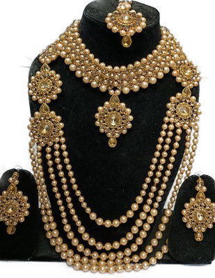 SHIV TRADITIONALS Brass Silver Gold Jewellery Set(Pack of 2)