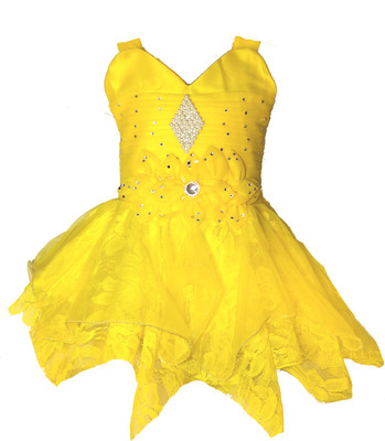 Stylish Collection Baby Girls Midi/Knee Length Casual Dress(Yellow, Sleeveless)