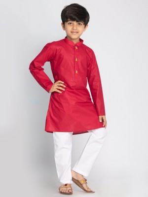 VASTRAMAY Boys Casual, Festive & Party, Wedding Kurta and Pyjama Set(Multicolor Pack of 1)