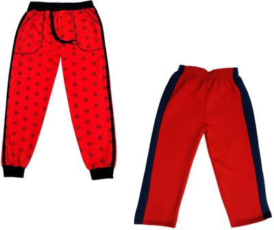 IndiWeaves Track Pant For Boys & Girls(Red, Pack of 2)