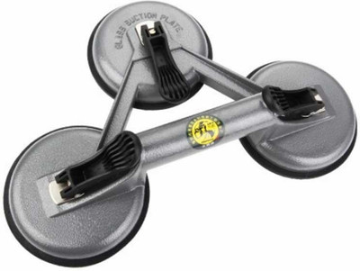AS TOOL CENTER 145Kg Heavy Duty 3 Suction Cup Triple Pad Sucker Plate Glass Lifter Carrier Tool Lever Tool(10 cm)