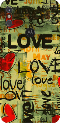 BUGGU Motorola One Power Mobile Skin(Ultra Super Love Text Skin With High Matte Finish.)