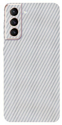 TJ CREATION SAMSUNG GALAXY S21 FE Mobile Skin(Ultra Super Cloud Silver Carbon Fiber Skin With High Mattte Finish.)