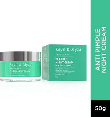 ZM Zayn & Myza Tea Tree Night Cream, Unclog Pores & Dark Spots, For Acne-Pimple(50 g)