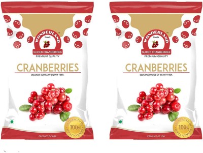 WONDERLAND Dry Fruits Premium California Whole Cranberries(2 x 100 g)