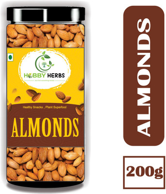 Hobby Herbs Raw Almonds | Badam Giri | California Almonds 200g Almonds(1 x 200 g)