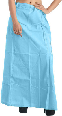 ABNF Cotton Petticoat Saree Bottom Wear Light Sky Blue Colour For Woman Cotton Blend Petticoat(Free)