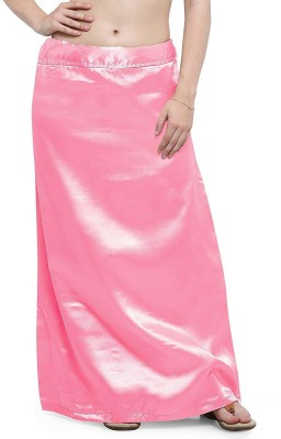 ABNF Satin Petticoat Saree Satin silk Underskirt Light Pink Colour For Woman Pure Satin Petticoat(Free)