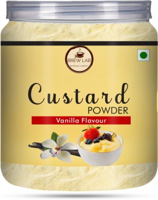 Brew Lab Vanilla Flavor Custard Powder | For Fruit Salad, Pudding, Milkshake & Desserts Custard Powder(500 g)